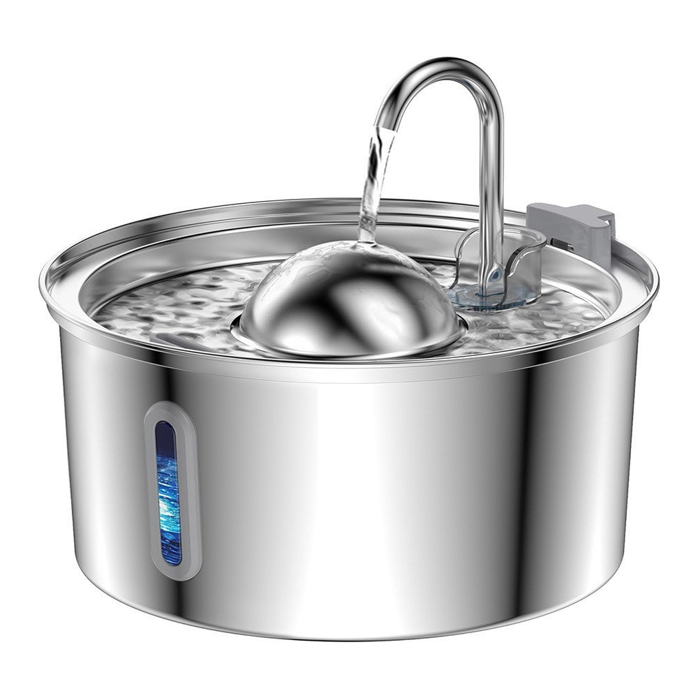 Fábrica directa 3.2L agua de acero inoxidable para mascotas filtración de carbón activado circulación automática silenciosa alimentador de agua para gatos y perros