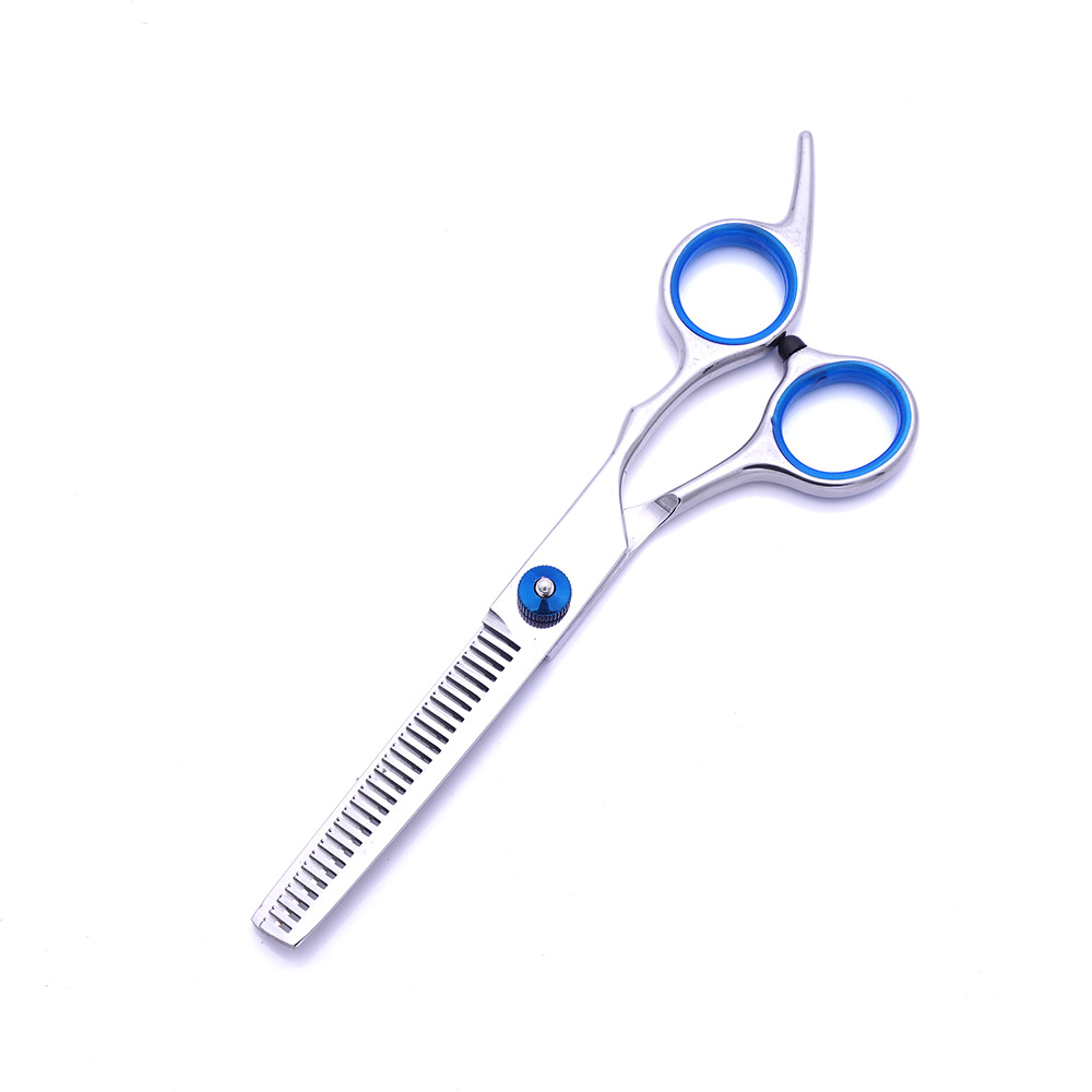Venta directa de fábrica de tijeras de corte de pelo de acero inoxidable, tijeras para el cabello, tijeras planas profesionales, tijeras de dientes, juego de tijeras de fleja fina