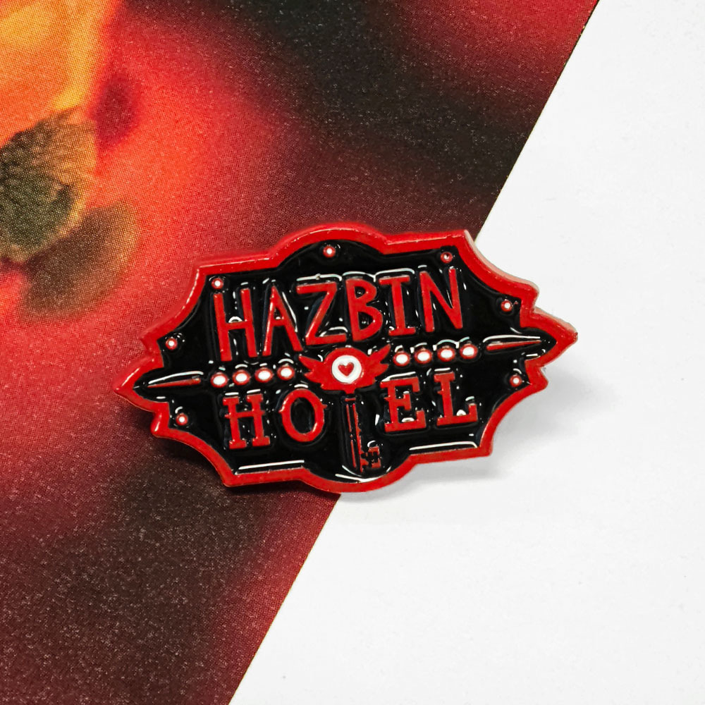 Hell Inn Metal Enamel Brooch Anime Logo Badge Anime Peripheral Accessories for Backpacks and Clothing