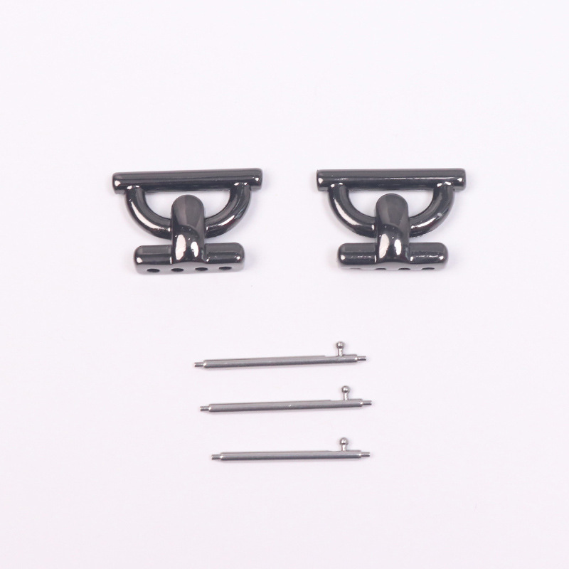 [Phong cách đính cườm khóa hình chữ D mới] Màu đen / Giao diện 18mm (kèm kim tháo nhanh)