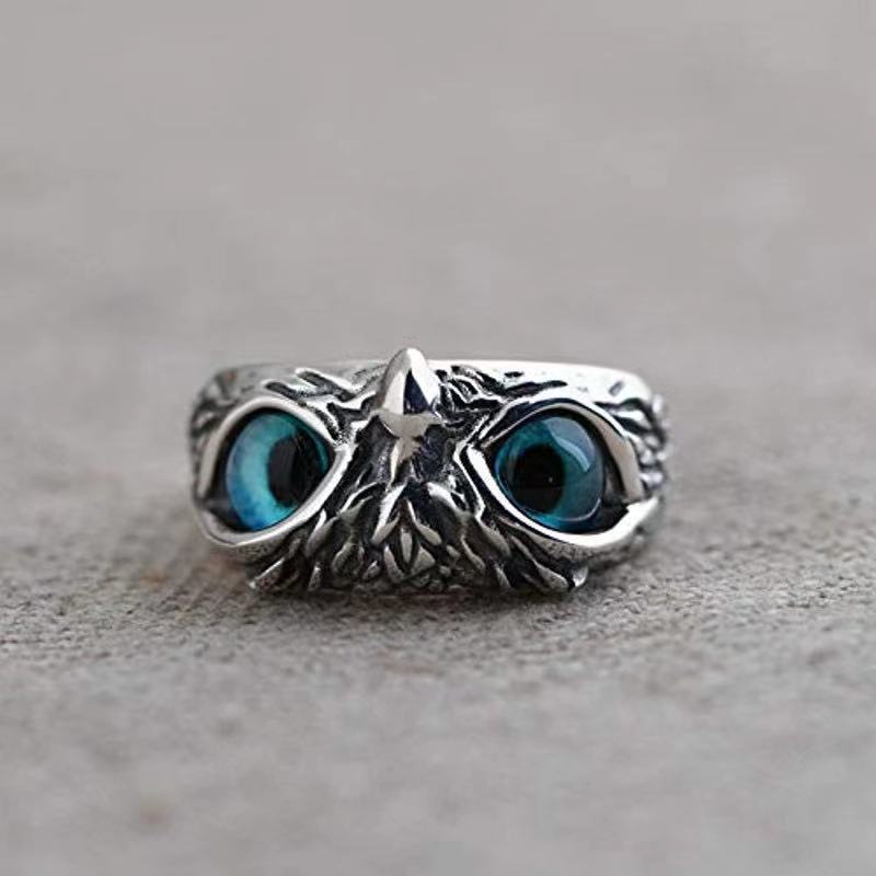 1 Piece Fashion Owl Alloy Plating Inlay Resin Womenu0027S Open Ring