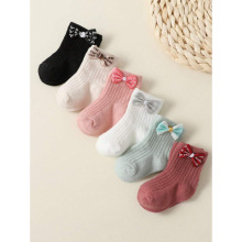 T 21200 Lace Bow Non-slip Baby Socks �ٽz�����Y�냺�����m