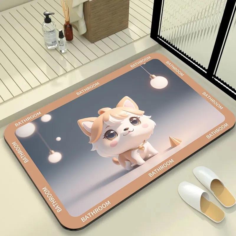 Cartoon Animal Diatom Mud Floor Mat For Bathroom And Entrance_voghion.com