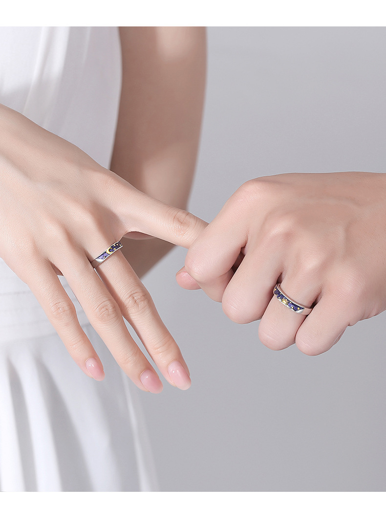 Fashion Sun Moon Copper Plating Rings 1 Piece