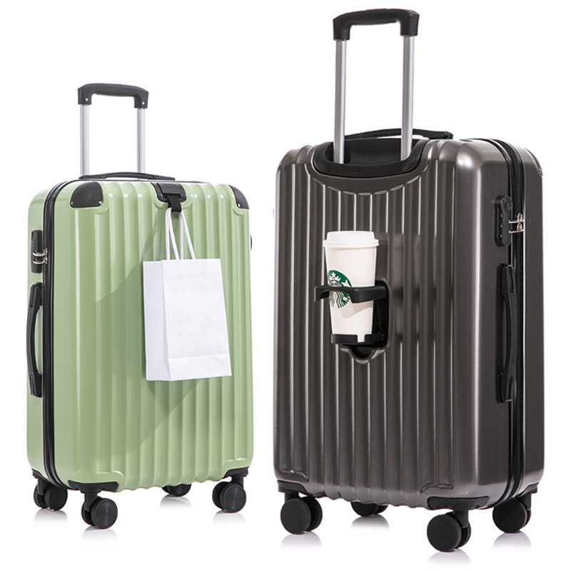 Multifunctional USB Charging Suitcase, Water Cup Holder, Suitcase, Silent Universal Wheel, Trolley Password Box, Durable