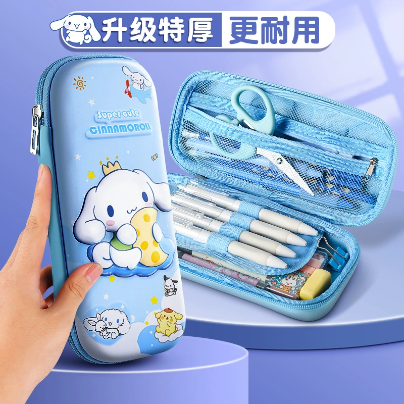 Three dimensional cartoon universal cute pencil case for the first grade for students, in 3d format