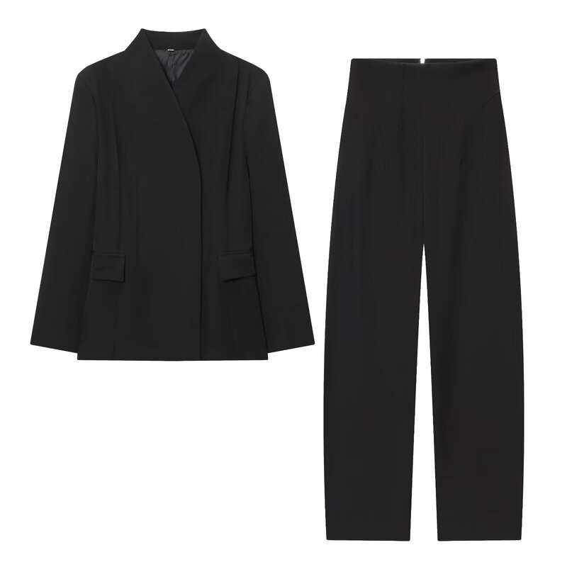 Aliexpress Wholesale Spring New Style High-Neck Slim-Fit Blazer High-Waisted Zipper Pants Suit for Women 8679425 Aliexpress Wholesale Spring New Style High-Neck Slim-Fit Blazer High-Waisted Zipper Pants Suit for Women 8679425