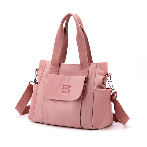 New casual bag for women, multi-laminated shoulder bag, large-capacity nylon handbag, student work commuting tote bag for women