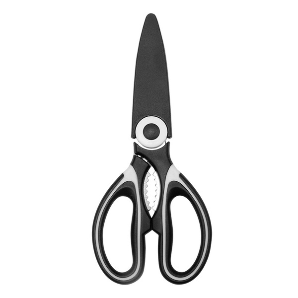Stainless steel panda kitchen scissors can open a bottle cap