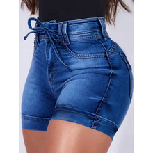 Y 74034 Drawstring denim hot pants ����ţ�������ȿ�羳