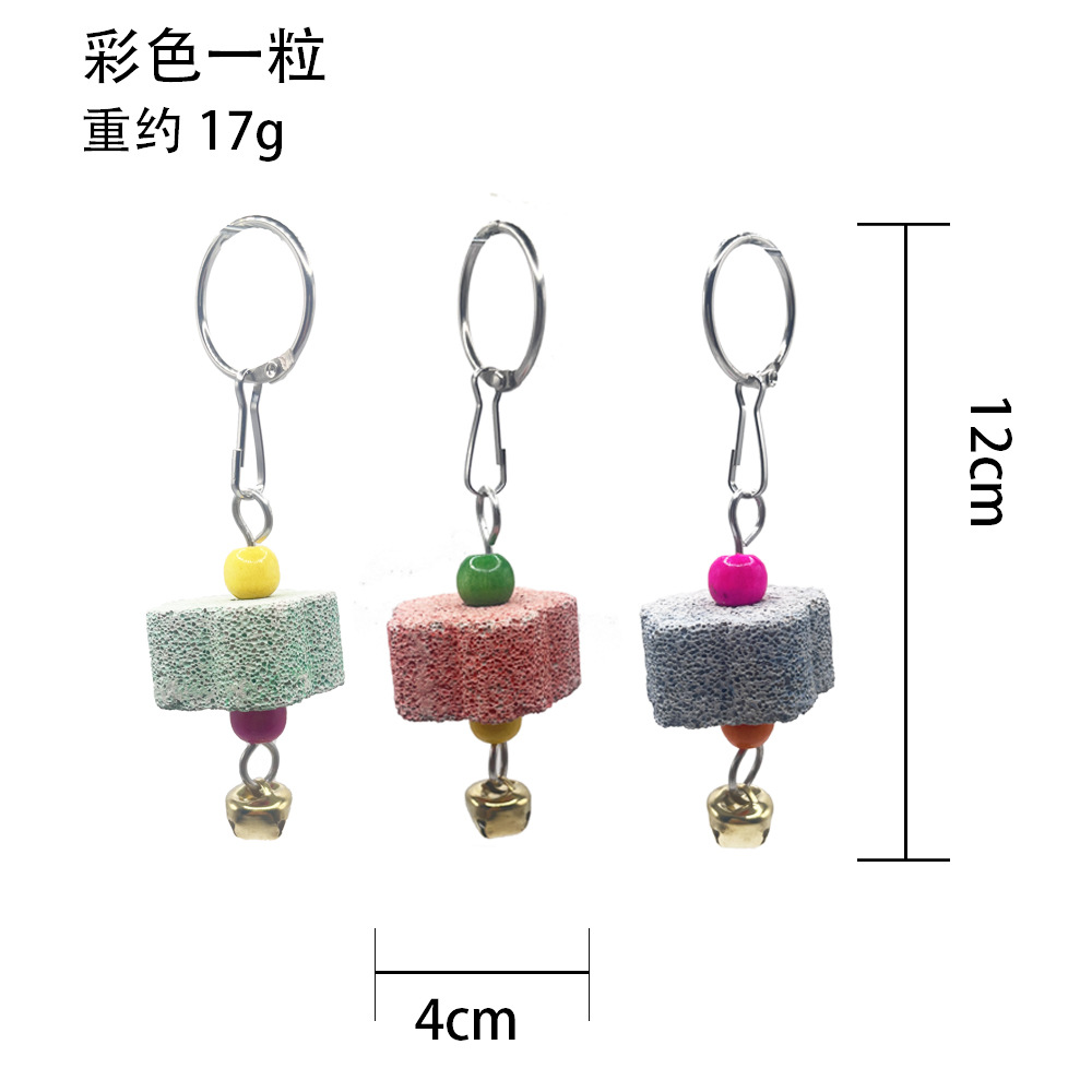 Loro cadena molar roca volcánica molar piedra pájaro moliendo boca piedra hámster Totoro suplemento de calcio mineral pequeño suministros para mascotas