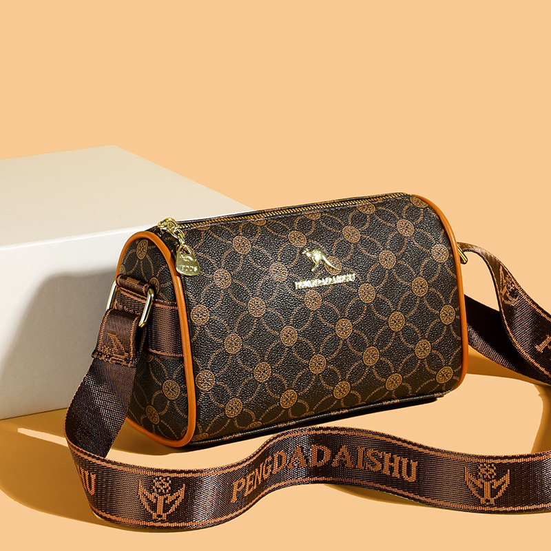 Bolso coreano de moda para mujeres, bolso de moda para madres, otoño y invierno 2024, nuevo tipo de cuero suave, lujoso, hombro simple, bolso de hombro