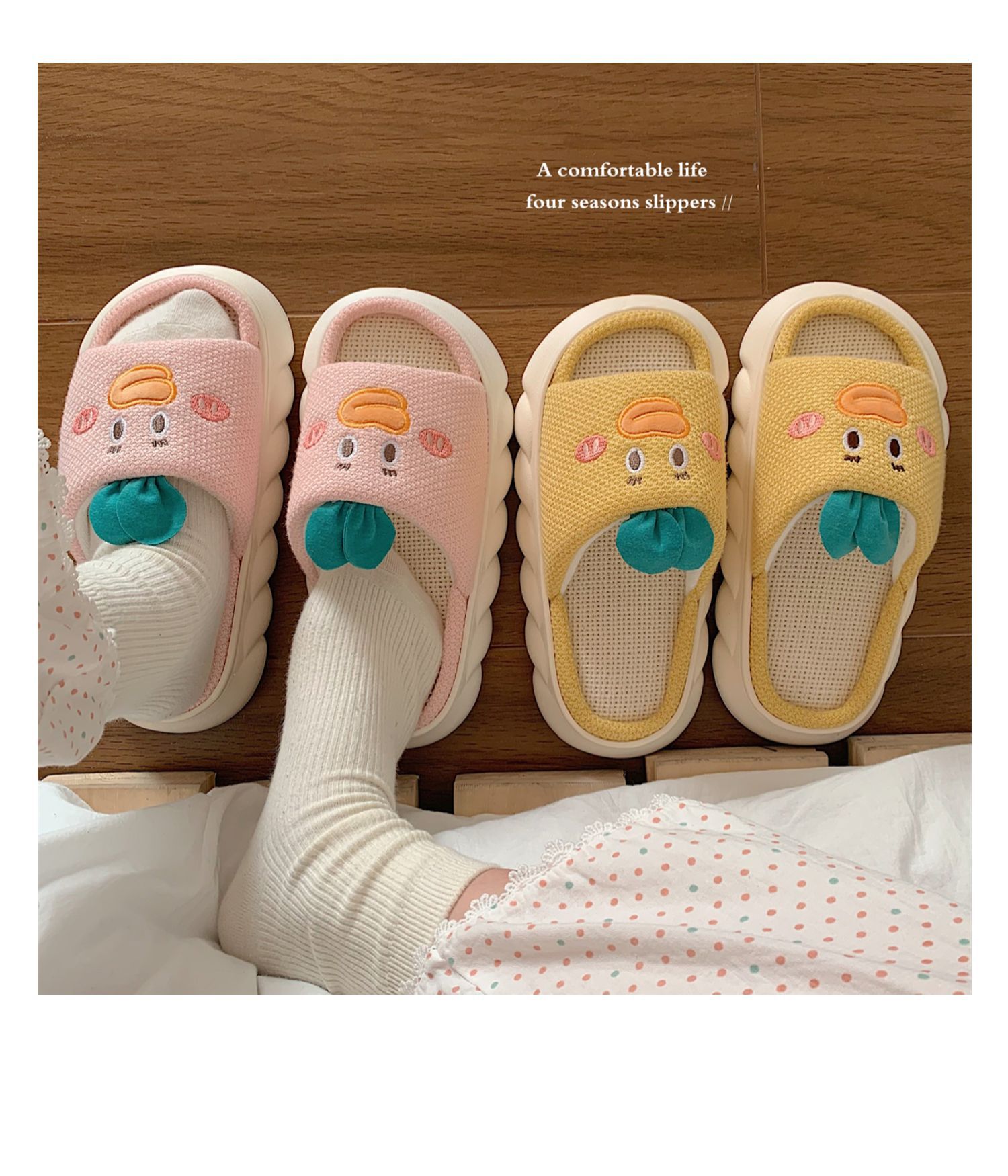 Scarpe da interni in schiuma da camera da letto autunno inverno in velluto peluche a punta chiusa da donna_voghion.com