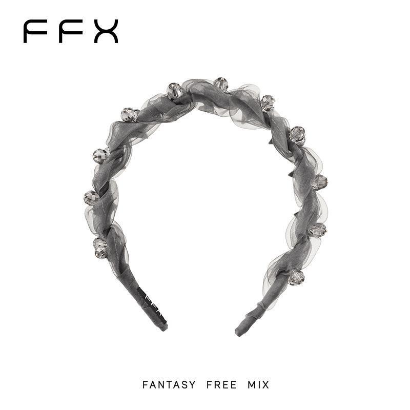 弗弗西FFX简约时尚网纱齿梳发箍晨曦沙雾日常外戴高颅顶发卡头饰|undefined