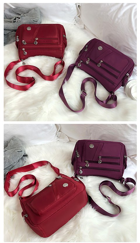 New multi-layered nylon bag, casual single-shoulder crossbody bag, trendy women's crossbody bag, cross-border one-piece delivery worldwide undefined