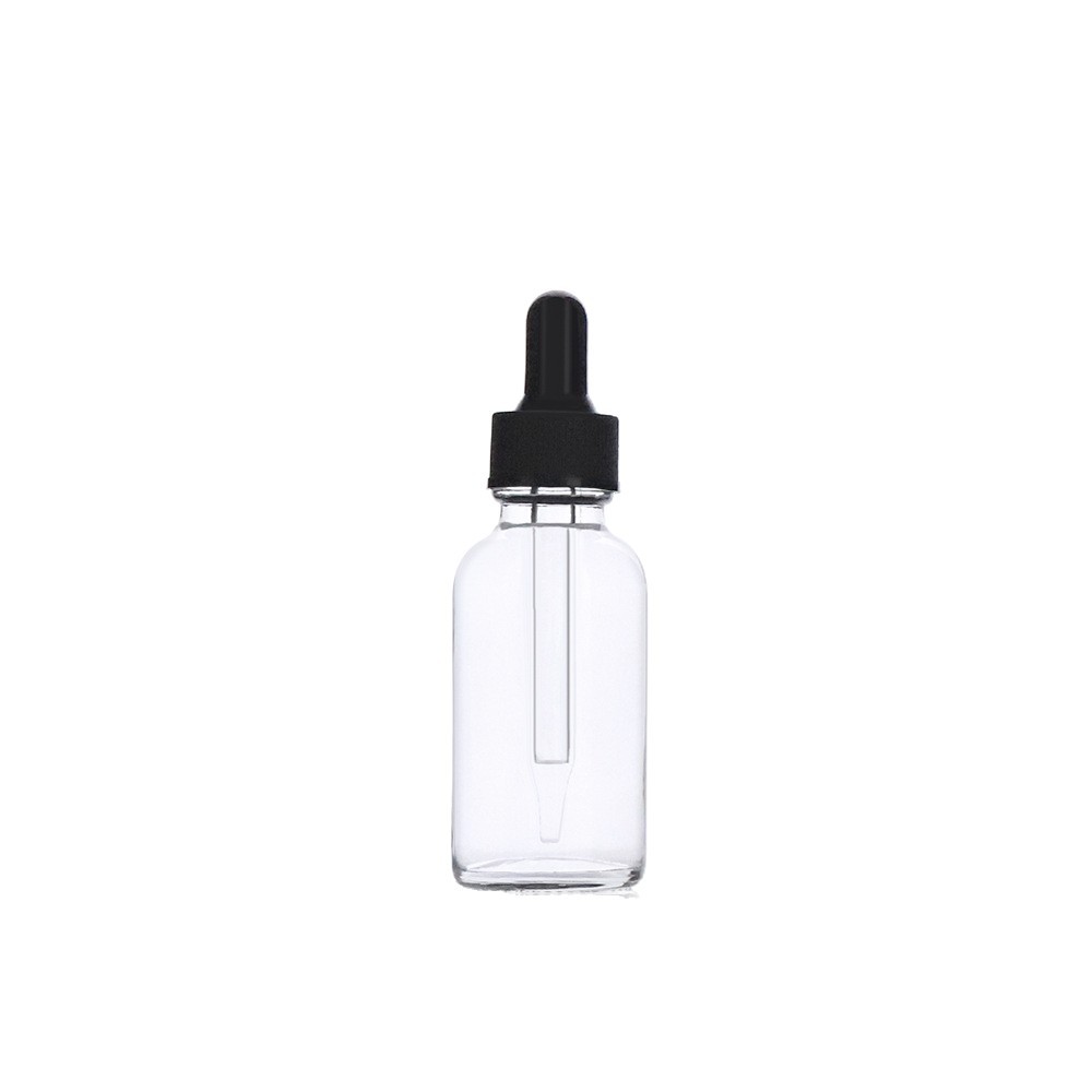 Botella de Vidrio Boston para Aceites Esenciales 2oz 4oz 8oz 16oz, con Gotero y Atomizador