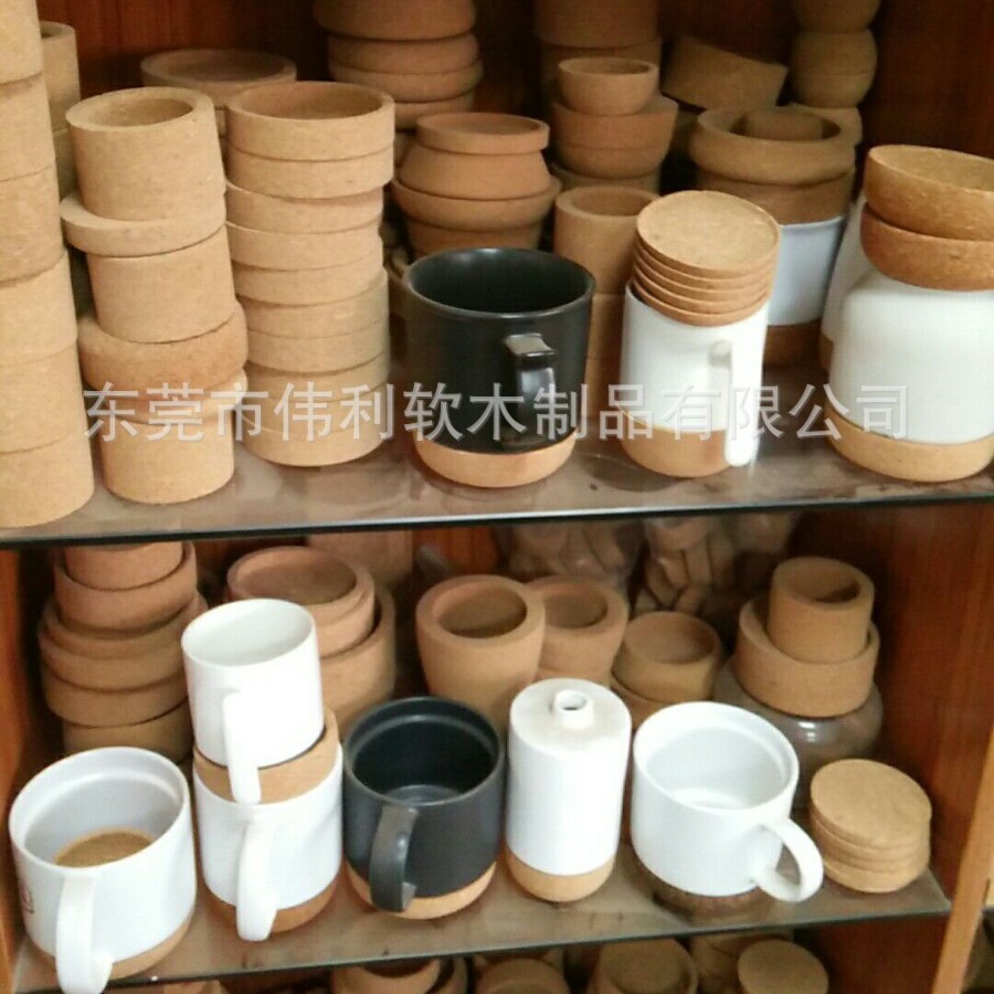软木底座玻璃杯咖啡杯保温杯马克杯陶瓷杯创意软木杯托FSC软木厂