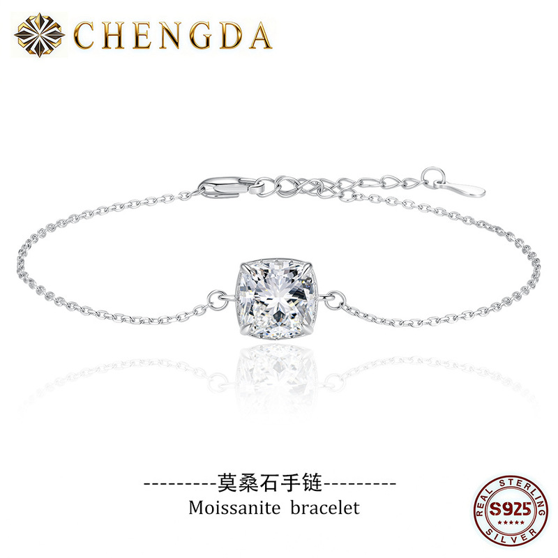 s925 sterling silver moissanite tennis bracelet for women, high-end, ins-style, personalized, fashionable, trendy, European and American cross-border jewelry s925 sterling silver moissanite tennis bracelet for women, high-end, ins-style, personalized, fashionable, trendy, European and American cross-border jewelry