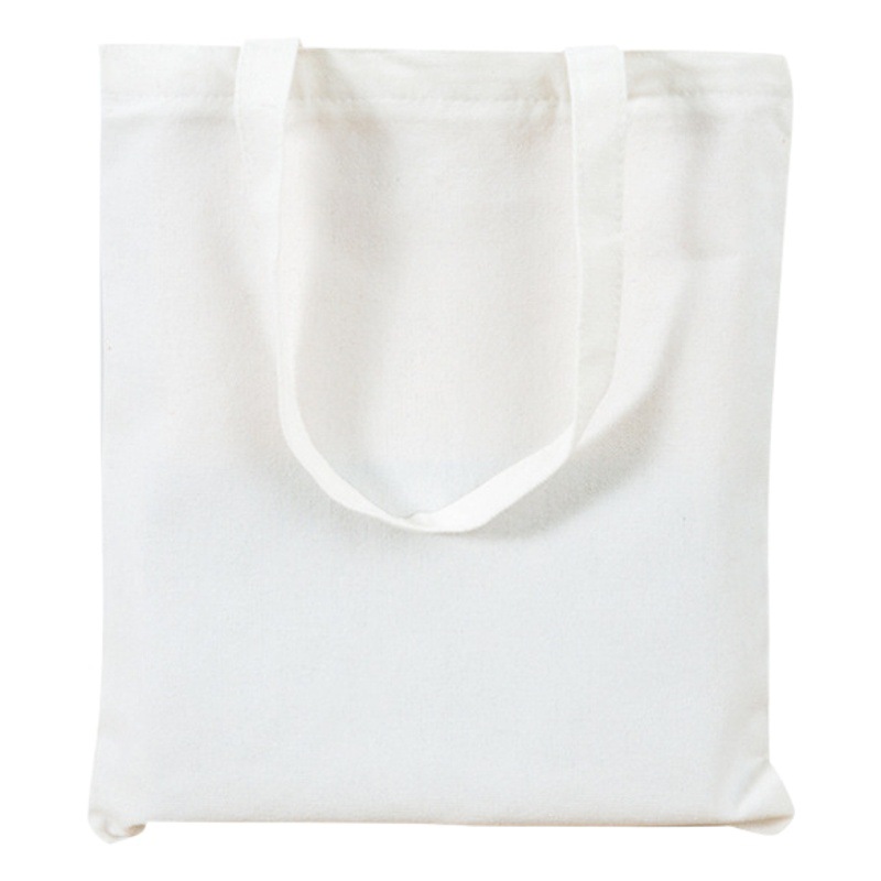 En stock en Blanco Bolsa de lona blanca publicidad un hombro compras bolsa de algodón al por mayor blanco estudiante bolsa de lona portátil