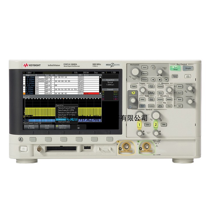 MSOX3052A 混合信号示波器：500 MHz，2通道和 16 个数字通道