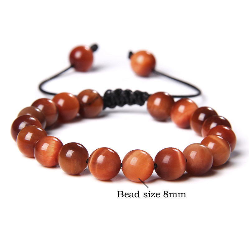 11g Weight Bracelets Classification 1 Piece Quantity Daily Occasion Tiger Eye Material Gradient Color Pattern Unisex Gender Beaded Design Fashion Style 1 Piece Fashion Gradient Color Tiger Eye Beaded Bracelets 5