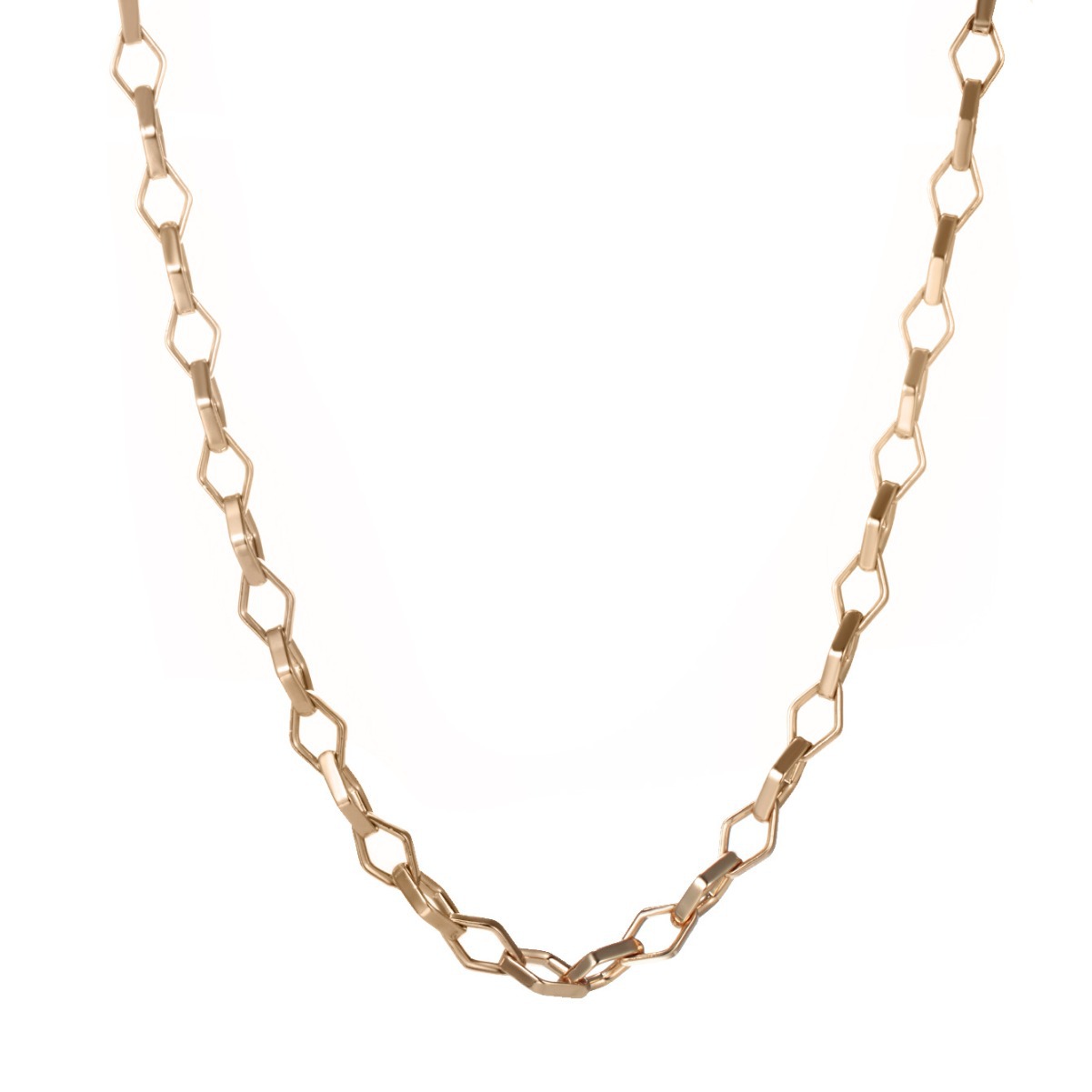 Xuping nueva cadena de aleación de diamante hueco estilo hip-hop estilo simple estilo frío collar de personalidad mujer