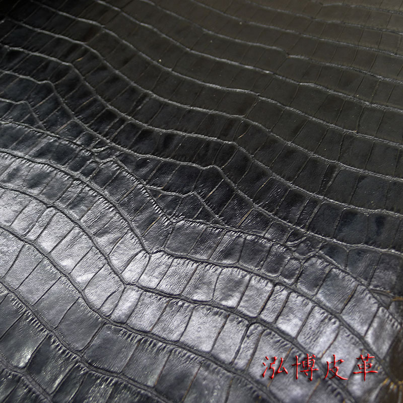 鳄鱼肚竹节纹表带皮带皮具真皮皮料【小额批发】