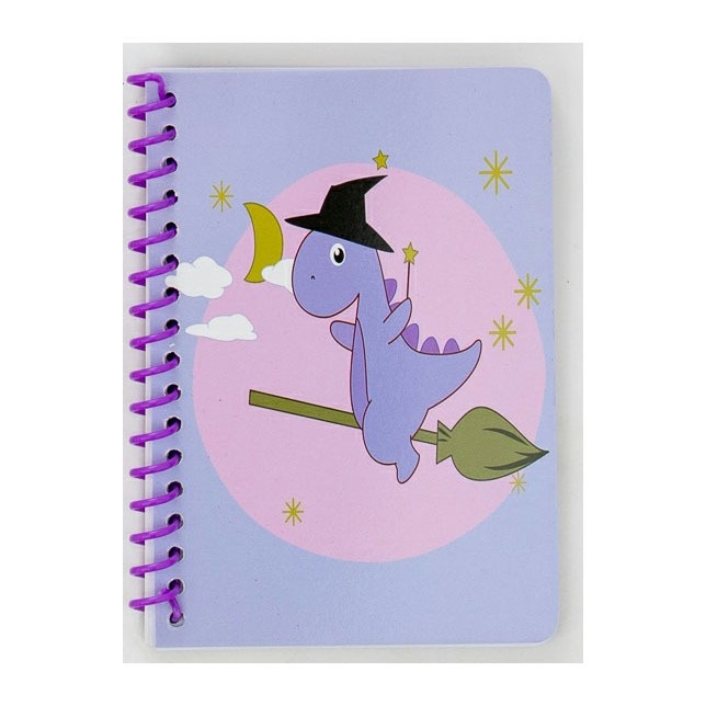 A6 dibujos animados lindos de plástico bobina sola lateral transversal línea interna de bolsillo de estudiantes portátil bobina de cuaderno de notas