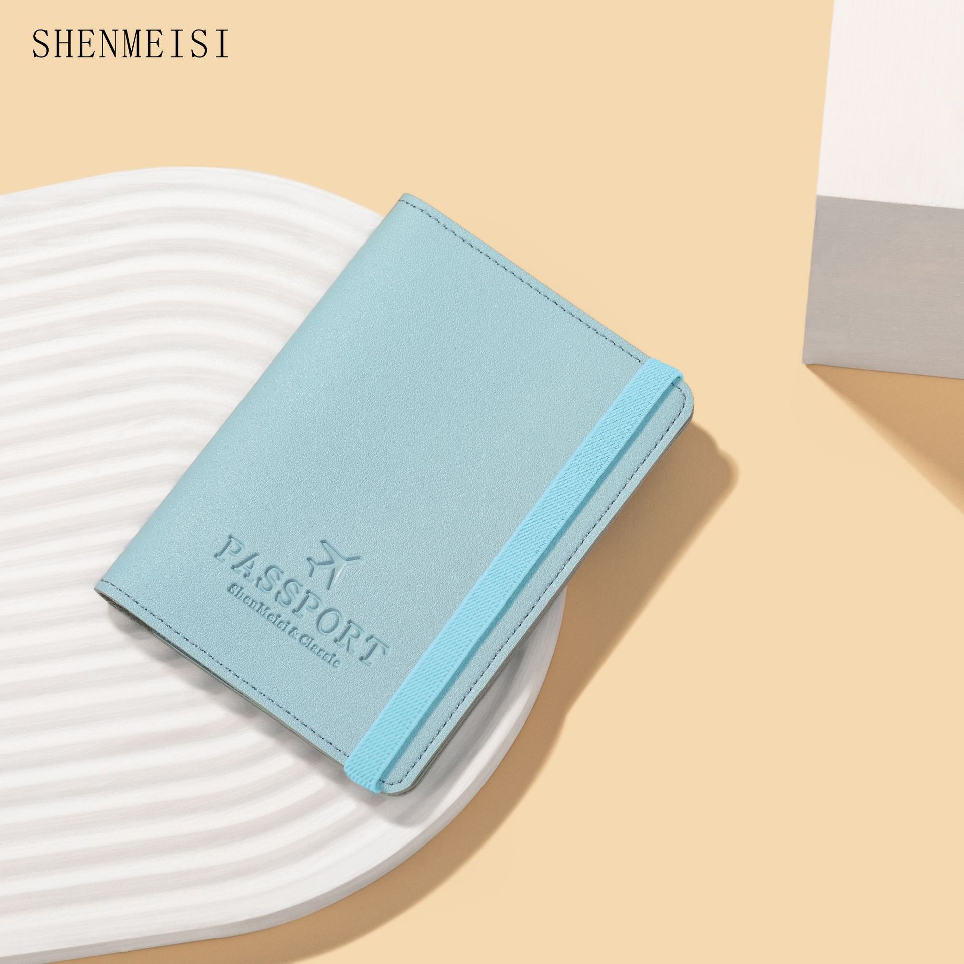 Clip de pasaporte azul claro