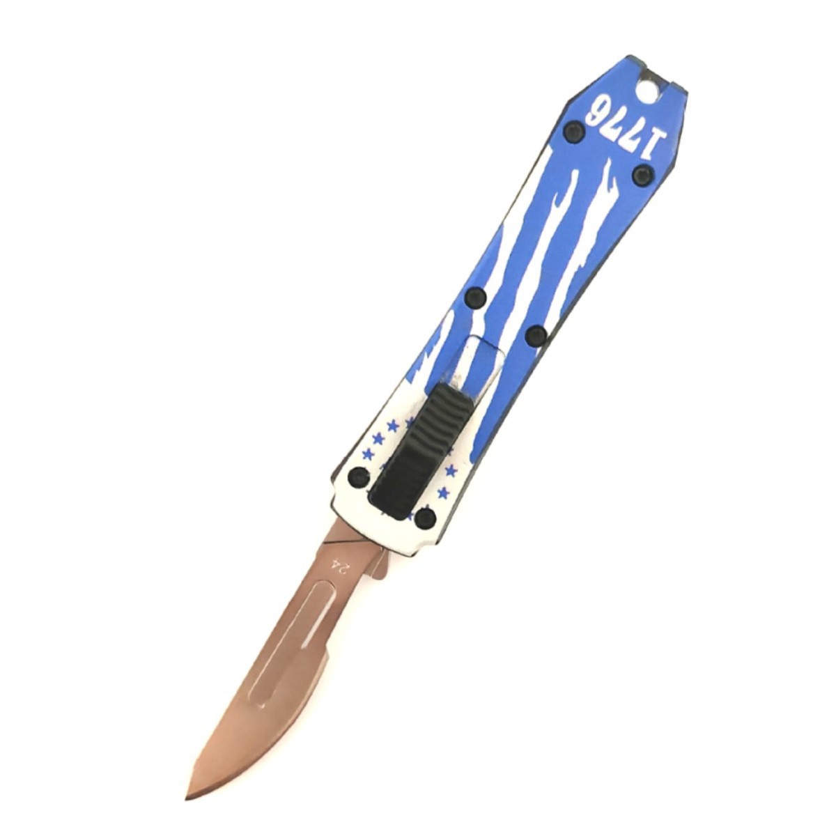 直出裁纸刀伸缩快递刀开箱拆信可拆卸10张刀片edc战术刀野外求生