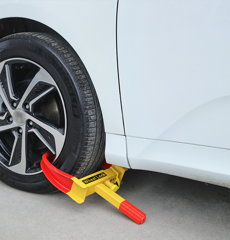 Car tire lock thickened lock wheel lock universal car lock anti-theft lock property lock horn clip lock