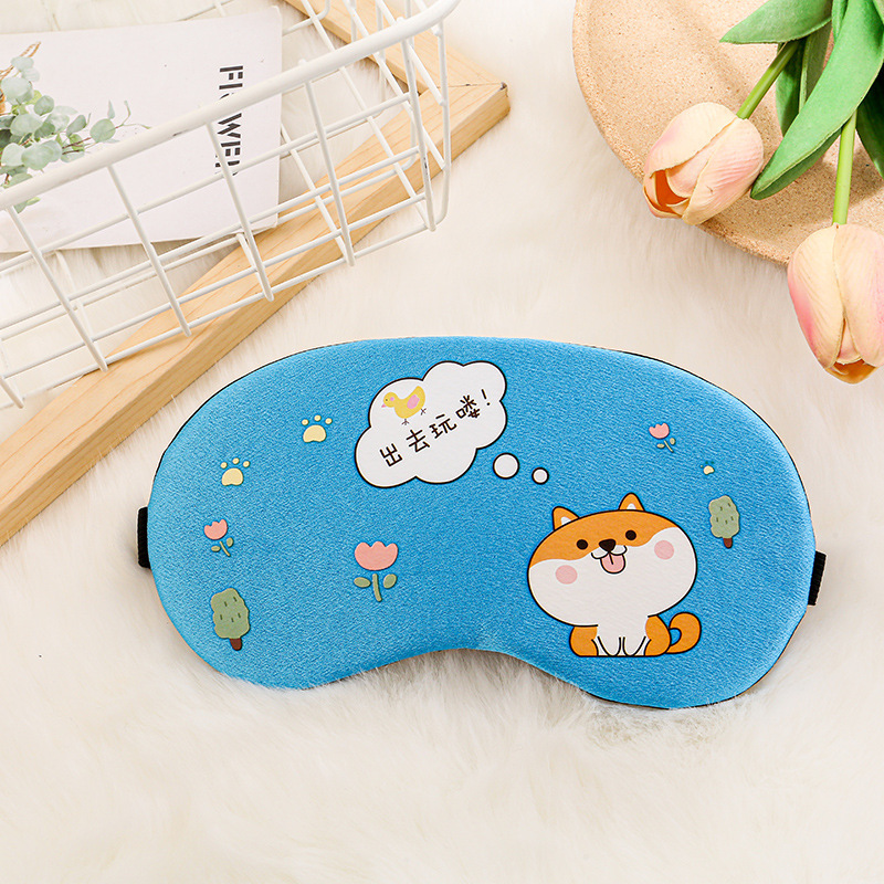 Mejores ventas 3D lindas máscaras de ojos para dormir máscaras de ojos para dormir máscaras de ojos de dibujos animados bolsa de hielo frío y caliente doble máscaras de ojos al por mayor en stock