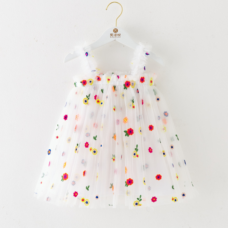 240g Weight Children's Dress Children's Clothing Type Knee-Length Dress Length Type Sleeveless Sleeve Length Mesh Dress Dresses Type Polyacrylonitrile Fiber Fabric Type High Waist Waist Line Casual, Daily Occasion U Neck Neckline Regular Fit Fit Type Printing Pattern Summer Season Girl'S Gender Princess Style Princess Printing Polyacrylonitrile Fiber Girls Dresses 16