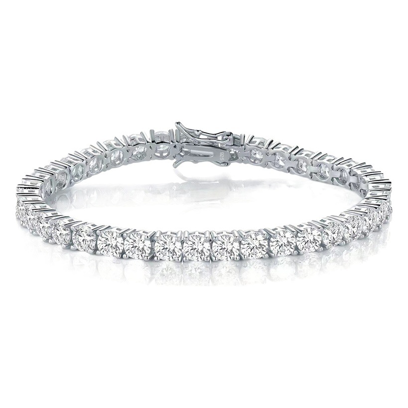 Clásico 18K oro galvanizado ZIRCON de alta calidad pulsera de tenis completo diamante personalidad Moda europea y americana hip hop estilo nuevo