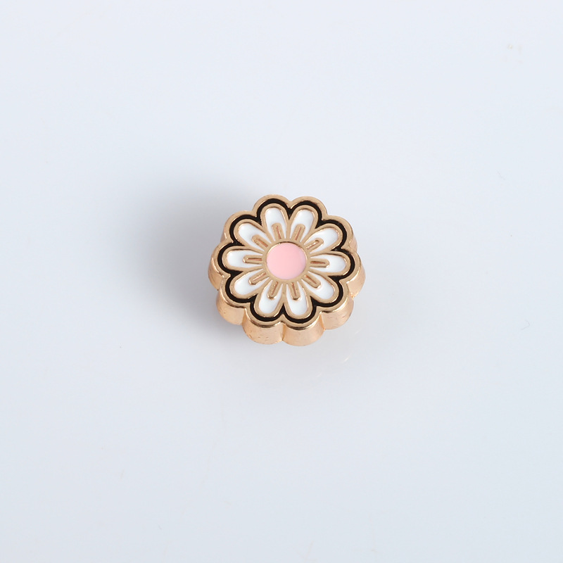 2023 nuevo centro comercial mismo estilo metal agujero zapatos hebilla zapato flor DIY rhinestone tridimensional zapato hebilla Accesorios al por mayor