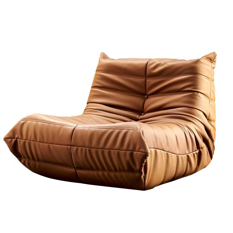 Sofá perezoso togo oruga puede acostarse y dormir soltero y doble sala de estar balcón suelo silla de descanso red tatami rojo