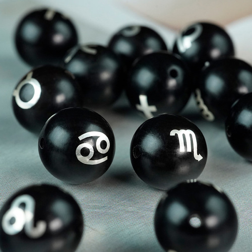 Black Sandalwood Beads Scatter Bracelet Scatter Beads Scatter Batch Matching Beads Purple Sandalwood Inlaid Silver Accessory Star Chain Accessories Wholesale