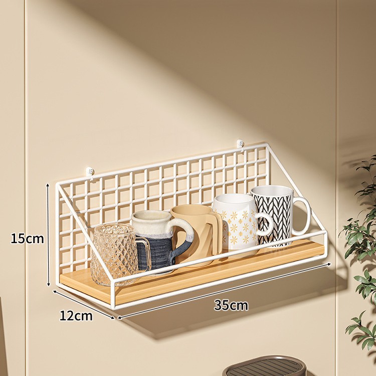 Portavasos montado en la pared taza de agua sin perforación estante para taza de café taza de té en la pared