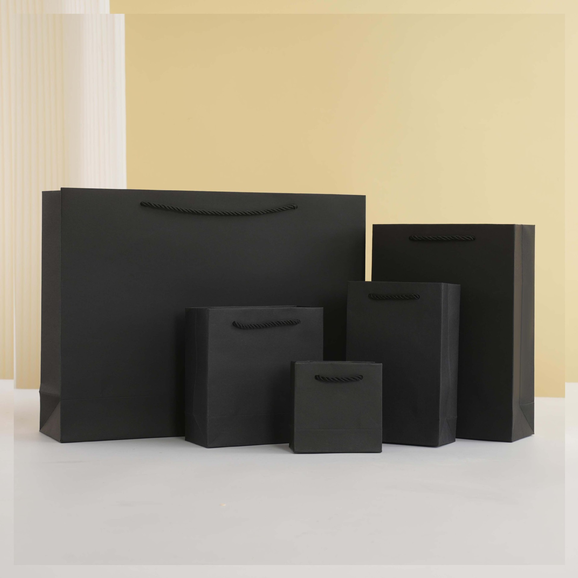 Qixi día de San Valentín caja de regalo de arco negro caja de regalo de vacaciones lápiz labial perfumes joyas bolsa de regalo vacía caja