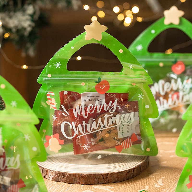 キャンディスナックギフトバッグクリスマス子供小さな高级感手提げ食品プラスチックギフトバッグお土产バッグ|undefined