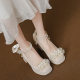 Mary Jane High Heels Women's 2025 New Spring Thick Heel Xiuhe Wedding Dress Two-Wearing Wedding Shoes Bride Shoes Bridesmaid Shoes