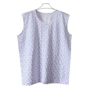 Middle-aged and elderly women sleeveless vest wife shirt middle-aged and elderly mothers cotton wide shoulder printed vest [bulk]]