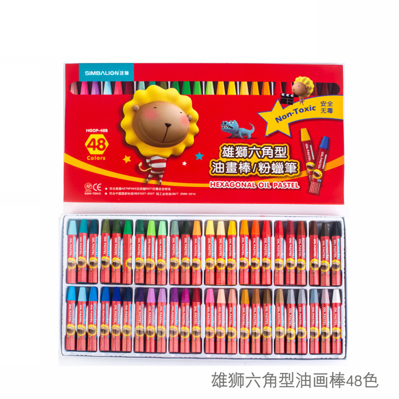 León 12 color 36 color 24 color pintura al óleo palo pintura infantil crayón graffiti Rosa crayón traje colorido palo jardín de infantes