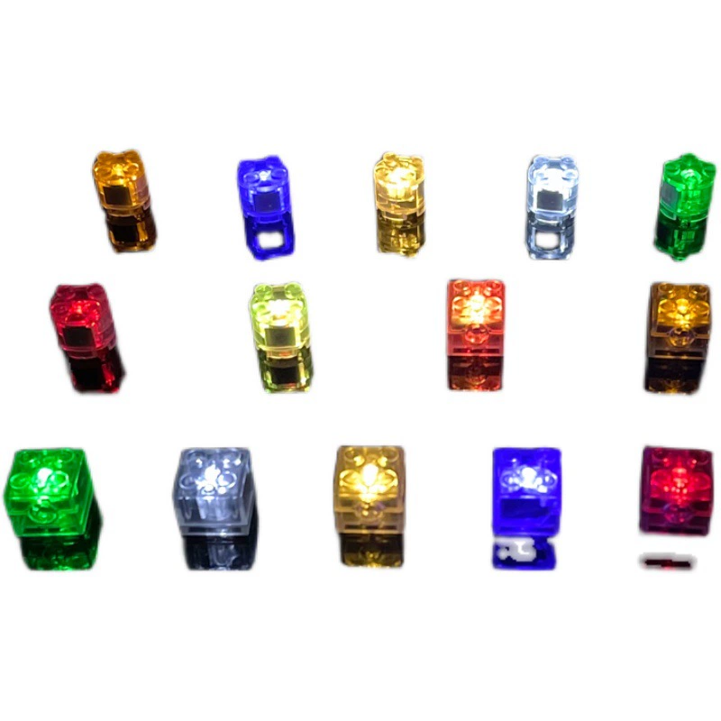 Flashing constructor, round toy, small particles