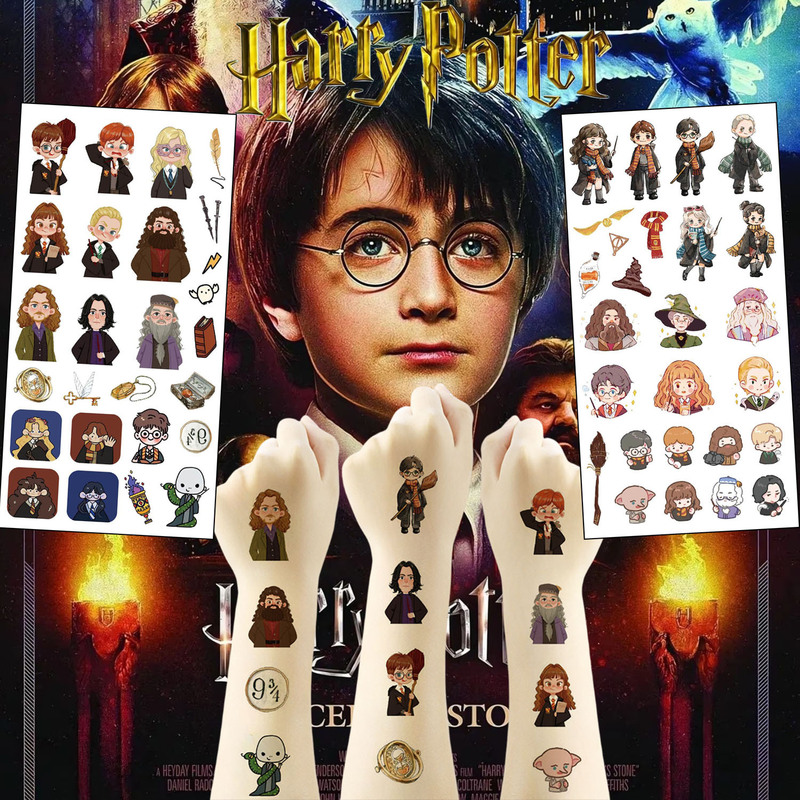 Two-Pack of New Harry Potter Tattoo Stickers, Children's Party Gifts, Cross-Border Exclusive Stickers, Waterproof