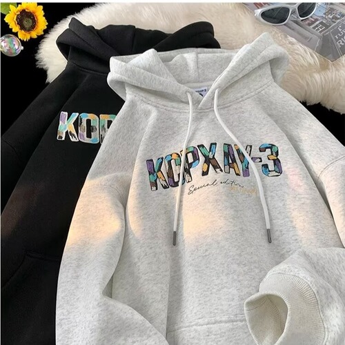 Regular American-style hooded sweatshirt for men, new for autumn and winter, youth fashion brand, student couple, versatile top