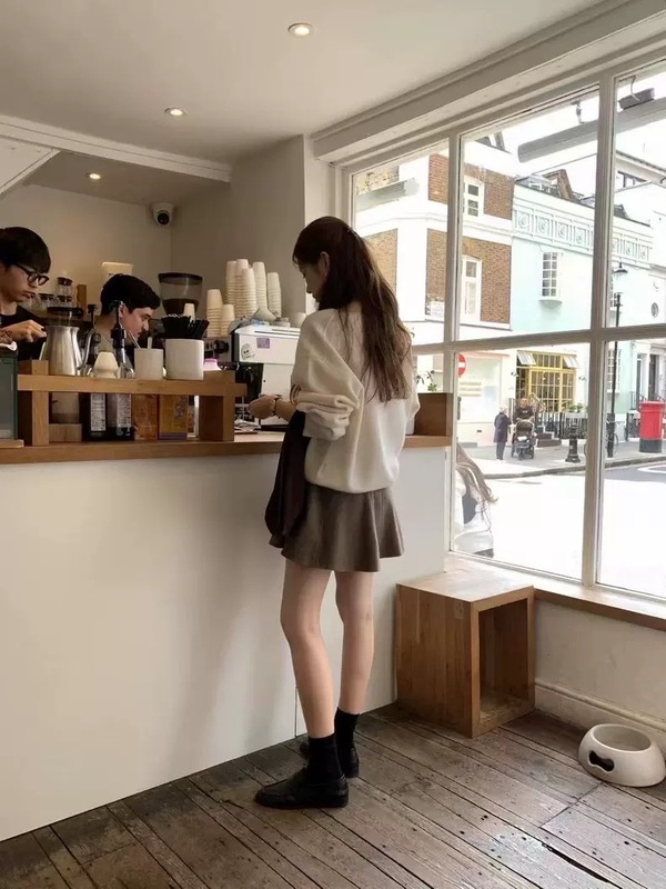 现货 2025秋季新款韩版OU*CE高腰甜美通勤显瘦50羊毛伞裙半身裙女|undefined