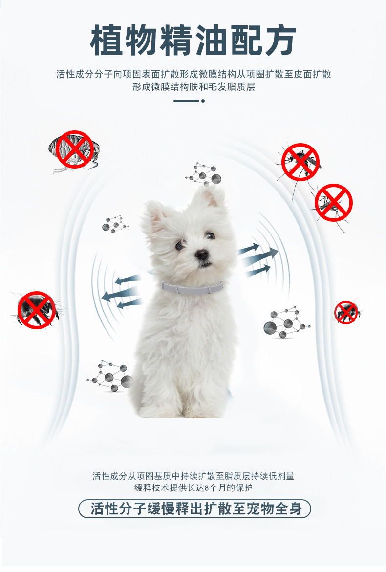 Title 6, Yavru Köpekler İçin Pire Önleyici Halkalı Tasma...