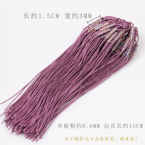 Silver and Gold Colored Thread No. 73 Flat Knot Pull Ring DIY Pendant Necklace Tail Line Keychain Accessory Fake Hoop Material Wholesale