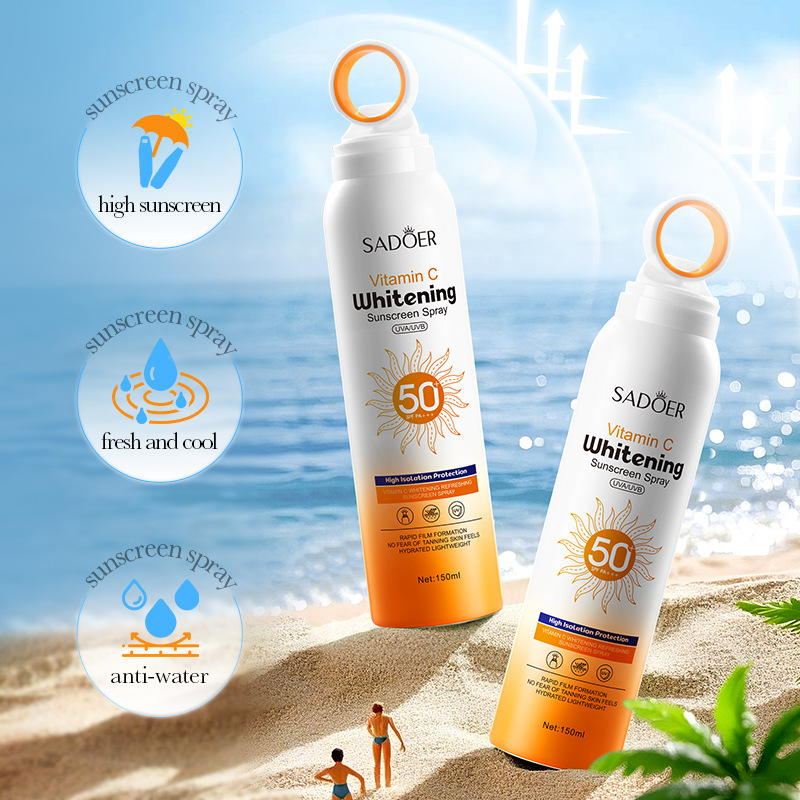 Todo en inglés SADOER Vitamina C Blanqueamiento Refrescante Protector solar Protección de aislamiento Protección UV Comercio exterior transfronterizo